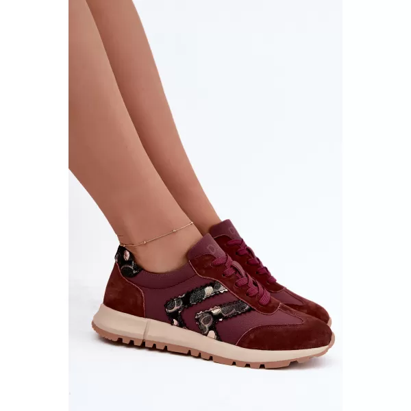  Dámské tenisky D&A GR62-6015 BURGUNDY 