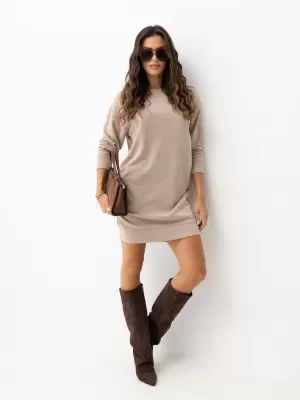 Dámské šaty FACTORY PRICE D10068C30363A BEIGE