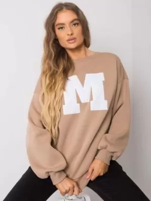 Dámská mikina EX MODA EM-BL-617-1.34X DARK BEIGE