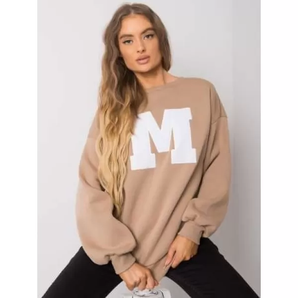  Dámská mikina EX MODA EM-BL-617-1.34X DARK BEIGE 