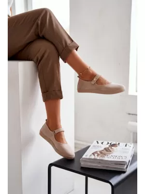 Dámské baleríny ZAZOO 10206 BEIGE