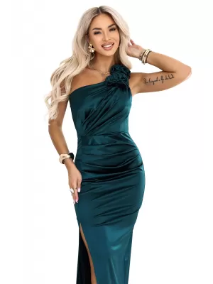 Dámské šaty NUMOCO AURORA 580-7 LAHVOVĚ ZELENÁ