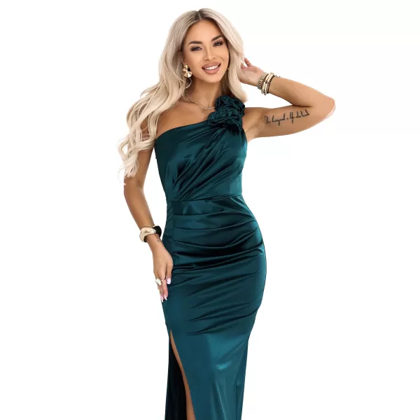  Dámské šaty NUMOCO AURORA 580-7 LAHVOVĚ ZELENÁ 