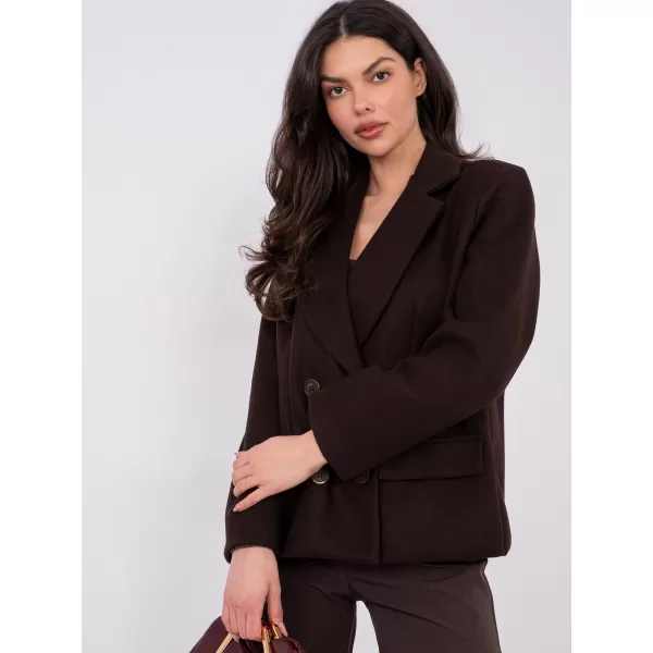  Dámská bunda RUE PARIS IT-KR-FL9559.02P DARK BROWN 