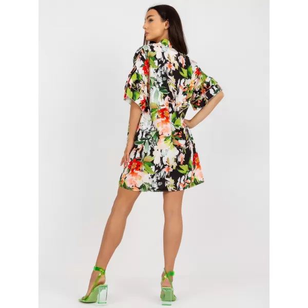  Dámské šaty ITALY MODA DHJ-SK-6871-2.91P BLACK AND GREEN 