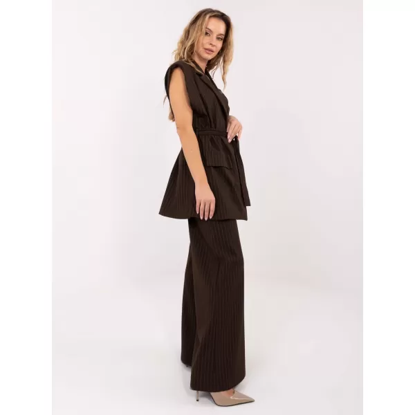  Dámská vesta RUE PARIS IT-KZ-FL9790.66 DARK BROWN 
