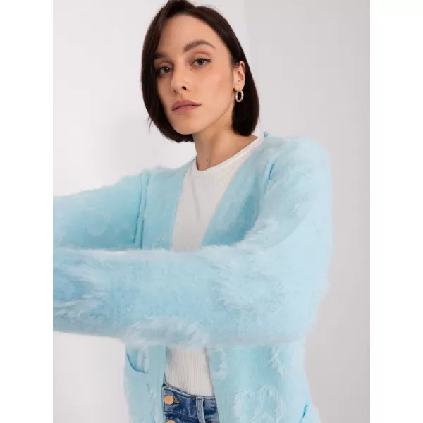  Dámský kardigan WOOL FASHION ITALIA AT-SW-234502.38X LIGHT BLUE 