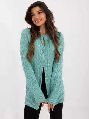 Dámský svetr WOOL FASHION ITALIA AT-SW-23525.21 MINT