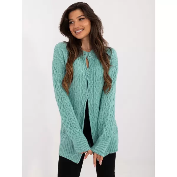  Dámský svetr WOOL FASHION ITALIA AT-SW-23525.21 MINT 