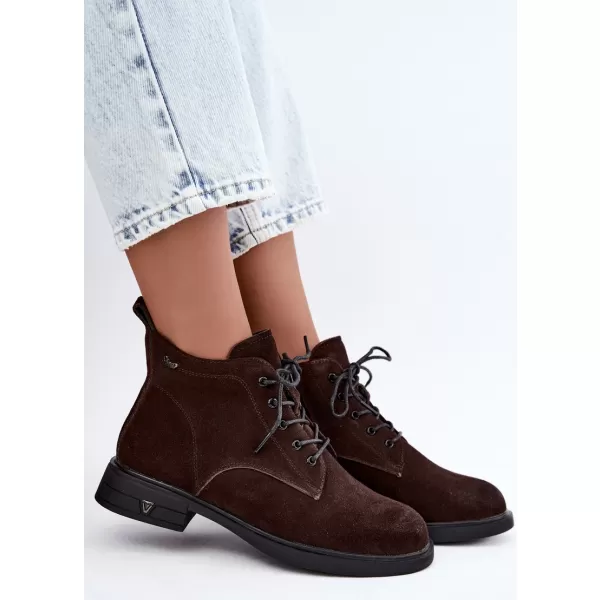  Dámské kotníkové boty VINCEZA 39953 CHOCOLATE SUEDE 