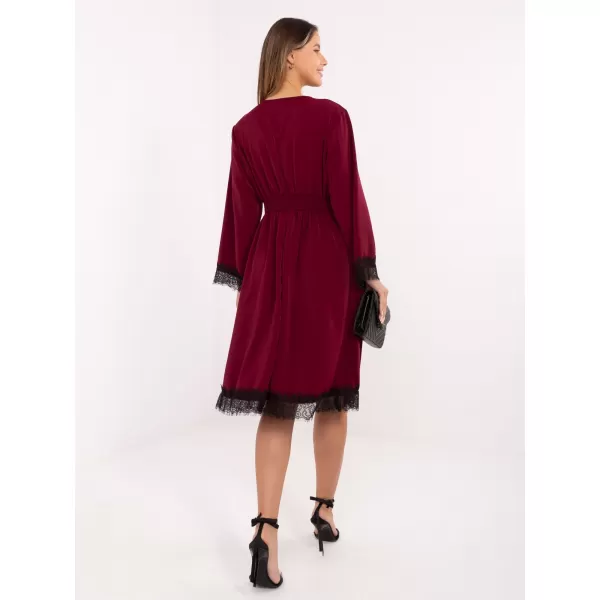  Dámské šaty ITALY MODA MI-SK-92477.18P BURGUNDY 