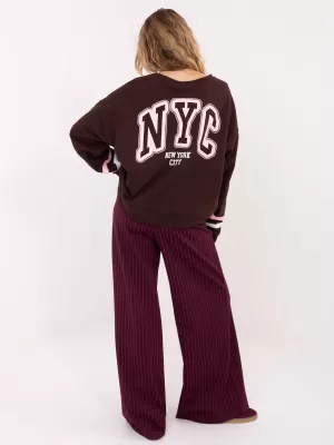 Dámská mikina FACTORY PRICE MJ-BL-H2496.27 DARK BROWN