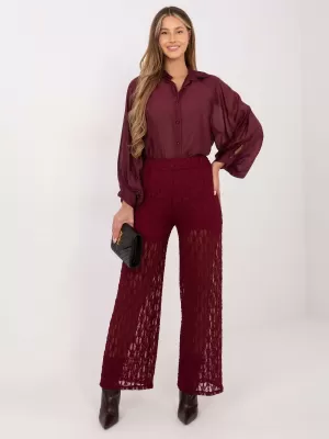 Dámské kalhoty ITALY MODA IT-SP-9965.77 BURGUNDY