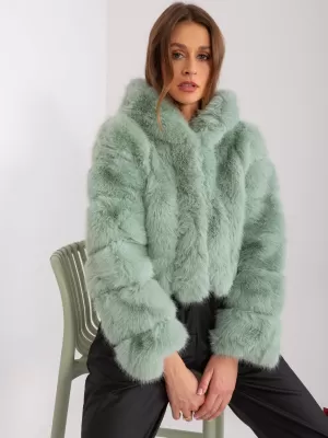 Dámská bunda WOOL FASHION ITALIA AT-KR-2378.96P PISTACHIO