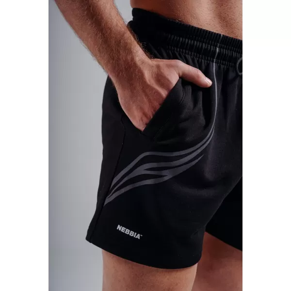  Oversized tréninkové šortky NEBBIA PRIMAL 876 BLACK 