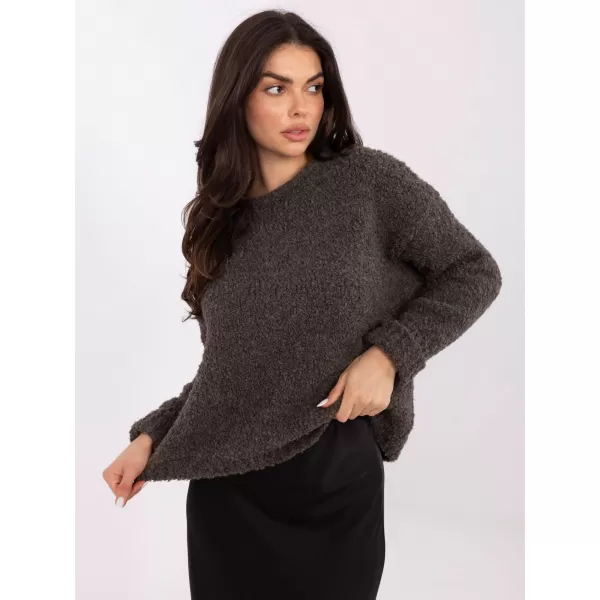  Dámský svetr ITALY MODA MI-SW-WK32601.19 DARK GREY 