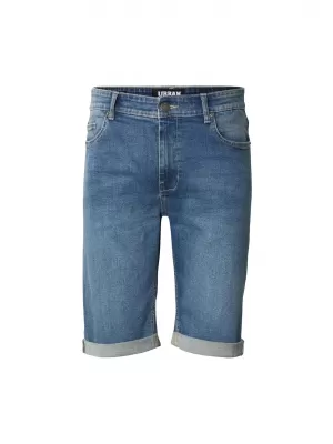Pánské kraťasy URBAN CLASSICS TB8457 MID DEEP BLUE WASHED