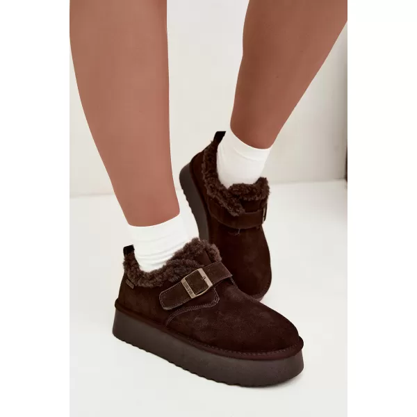 Dámské sněhule BIG STAR SHOES UU274319 BROWN/BEIGE 