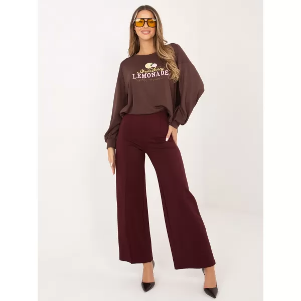  Dámská mikina RUE PARIS RV-BL-A1218.11P DARK BROWN 