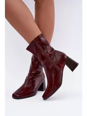 Dámské kotníkové boty BOTO D-332 BURGUNDY