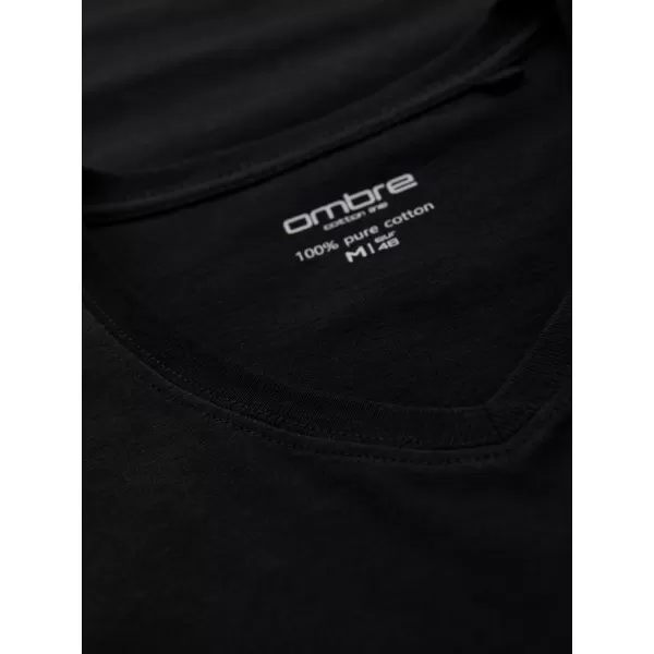  Pánské triko OMBRE OM-TSBS-0281 BLACK 
