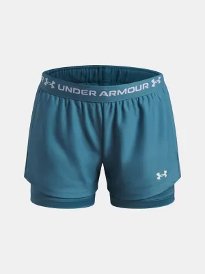 Dívčí kraťasy UNDER ARMOUR TECH PLAY UP 2N1 SHORT 6004985-466 MODRÁ
