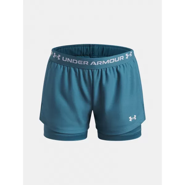  Dívčí kraťasy UNDER ARMOUR TECH PLAY UP 2N1 SHORT 6004985-466 MODRÁ 