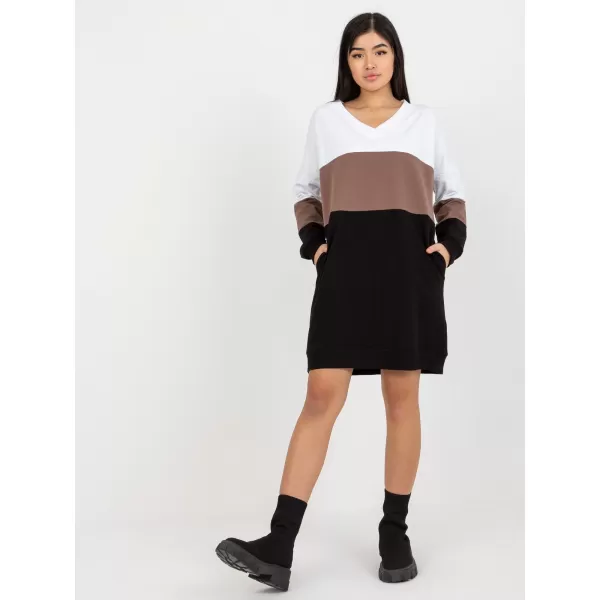  Dámské šaty RUE PARIS RV-SK-8382.04 WHITE-BLACK 