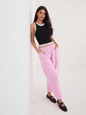 Dámské kalhoty RUE PARIS IT-SP-FL9665.78 BRIGHT PINK