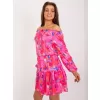 Dámské šaty RUE PARIS WN-SK-8282.32 DARK PINK