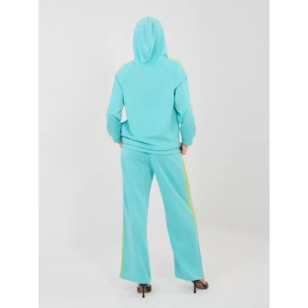  Dámská tepláková souprava RUE PARIS IT-KMPL-21782.91 TURQUOISE 