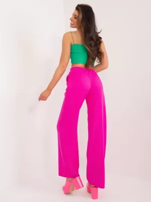 Dámské kalhoty RUE PARIS WN-SP-8247.64 FUCHSIA