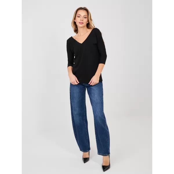  Dámská halenka RUE PARIS RV-BZ-A1189.24 BLACK 