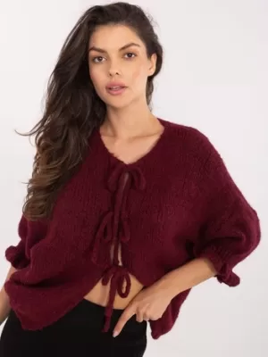 Dámský svetr ITALY MODA MI-SW-2911.91 BURGUNDY