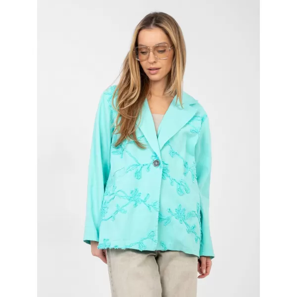  Dámská bunda RUE PARIS IT-MA-FL9992.97 TURQUOISE 
