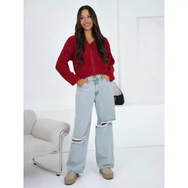  Dámská mikina FACTORY PRICE CS-BL-BT1033.04 DARK RED 