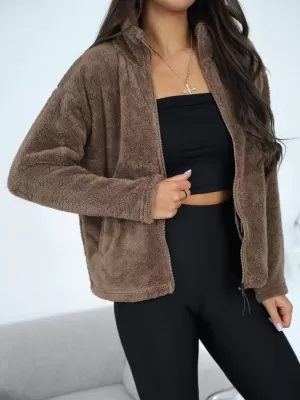 Dámská mikina FACTORY PRICE CS-BL-BT1033.04 DARK BEIGE