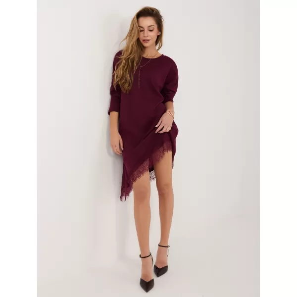  Dámské šaty OCH BELLA TW-SK-BI-24376.31 BURGUNDY 