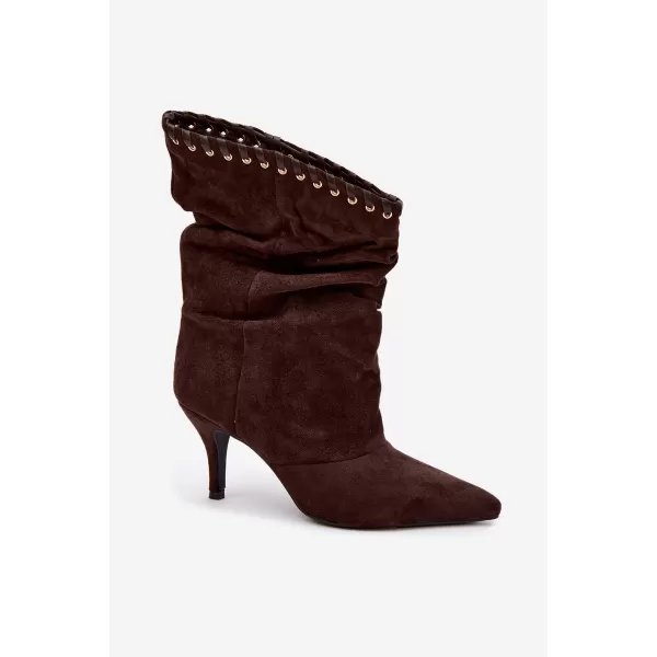  Dámské kozačky BOTO 2568A BROWN 