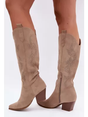 Dámské kovbojky BOTO 2539A BEIGE