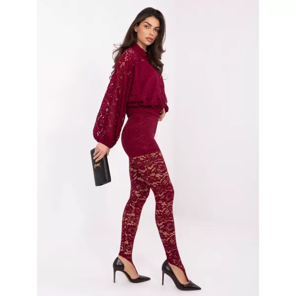  Dámské kalhoty ITALY MODA MI-SP-K87.55 BURGUNDY 