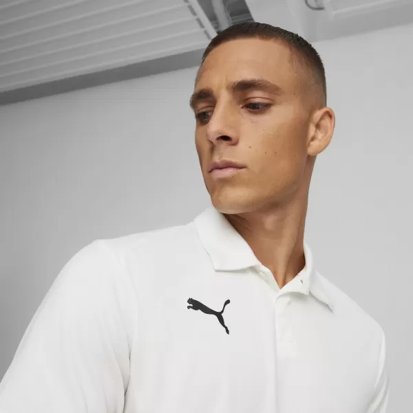  Pánské triko s límečkem PUMA TEAMGOAL POLO 658771-04 PUMA WHITE/BLACK/FEATHERGRAY 