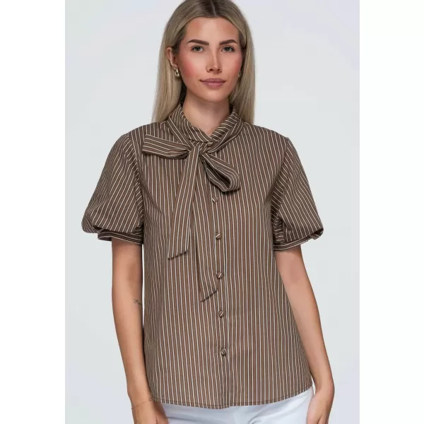  Dámská košile OMBRE OW-SH-E0067 BROWN 