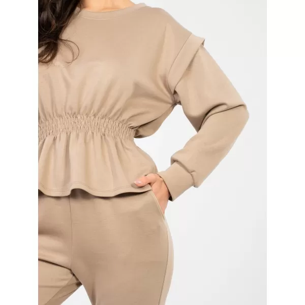  Dámský komplet RUE PARIS IT-KMPL-22239.03 DARK BEIGE 