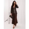 Dámská bunda RUE PARIS IT-MA-FL10090.81 DARK BROWN