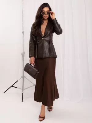 Dámská bunda RUE PARIS IT-MA-FL10090.81 DARK BROWN