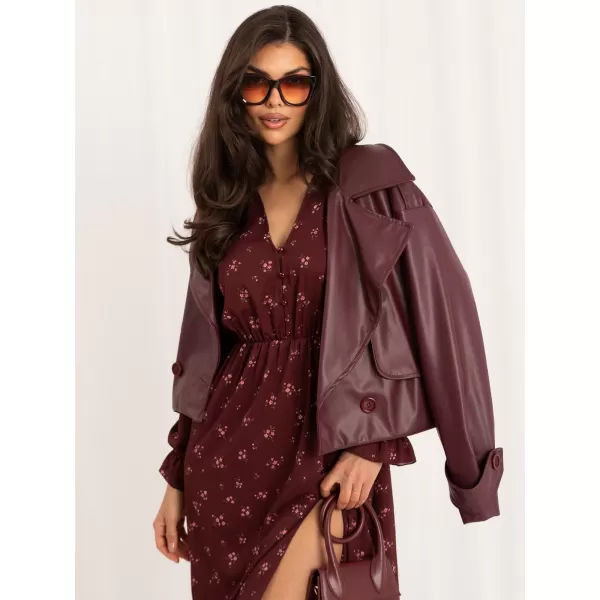  Dámské šaty ITALY MODA MI-SK-1061.86 BURGUNDY 