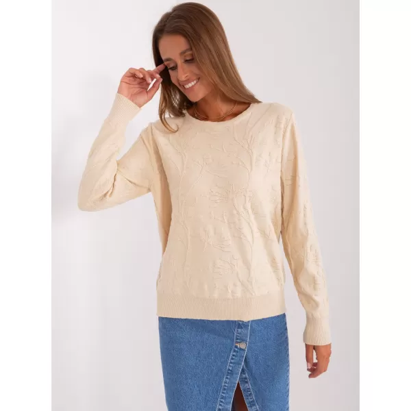  Dámský svetr WOOL FASHION ITALIA AT-SW-2231.99P LIGHT BEIGE 