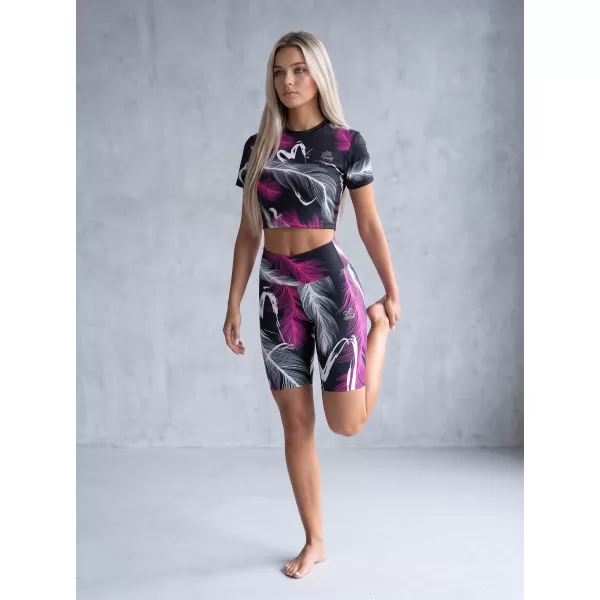  Dámské legíny nad kolena premium (nové velikosti) ALTISPORT VOJ/ALW001LEG06 černá/růžová 