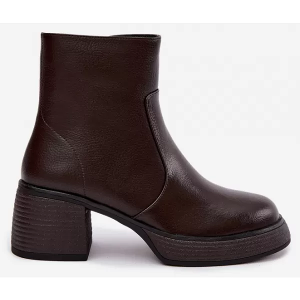  Dámské kotníkové boty D&A CR62-3369 DARK BROWN 